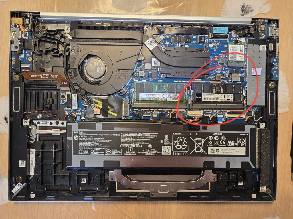Afbeelding laptop RAM updated